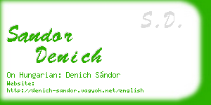 sandor denich business card